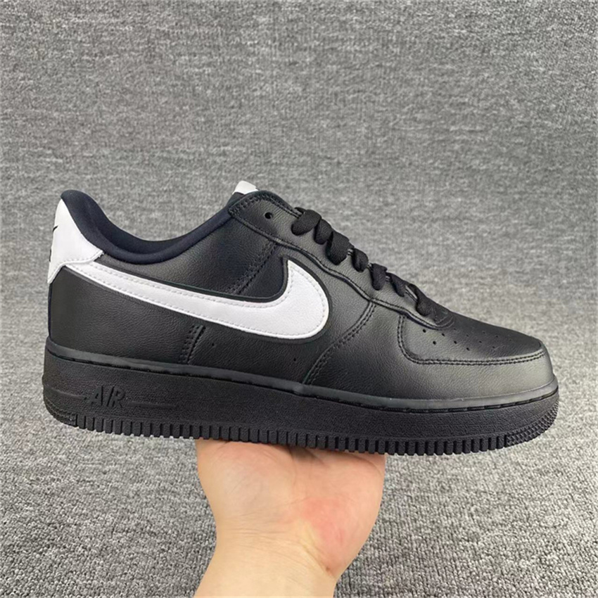 Women's Black Air Force 1 Shoes Top 0266